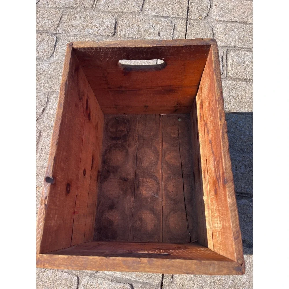Rare Vintage Myopia Club Beverage Co Islington MA Wooden Wood Crate Box